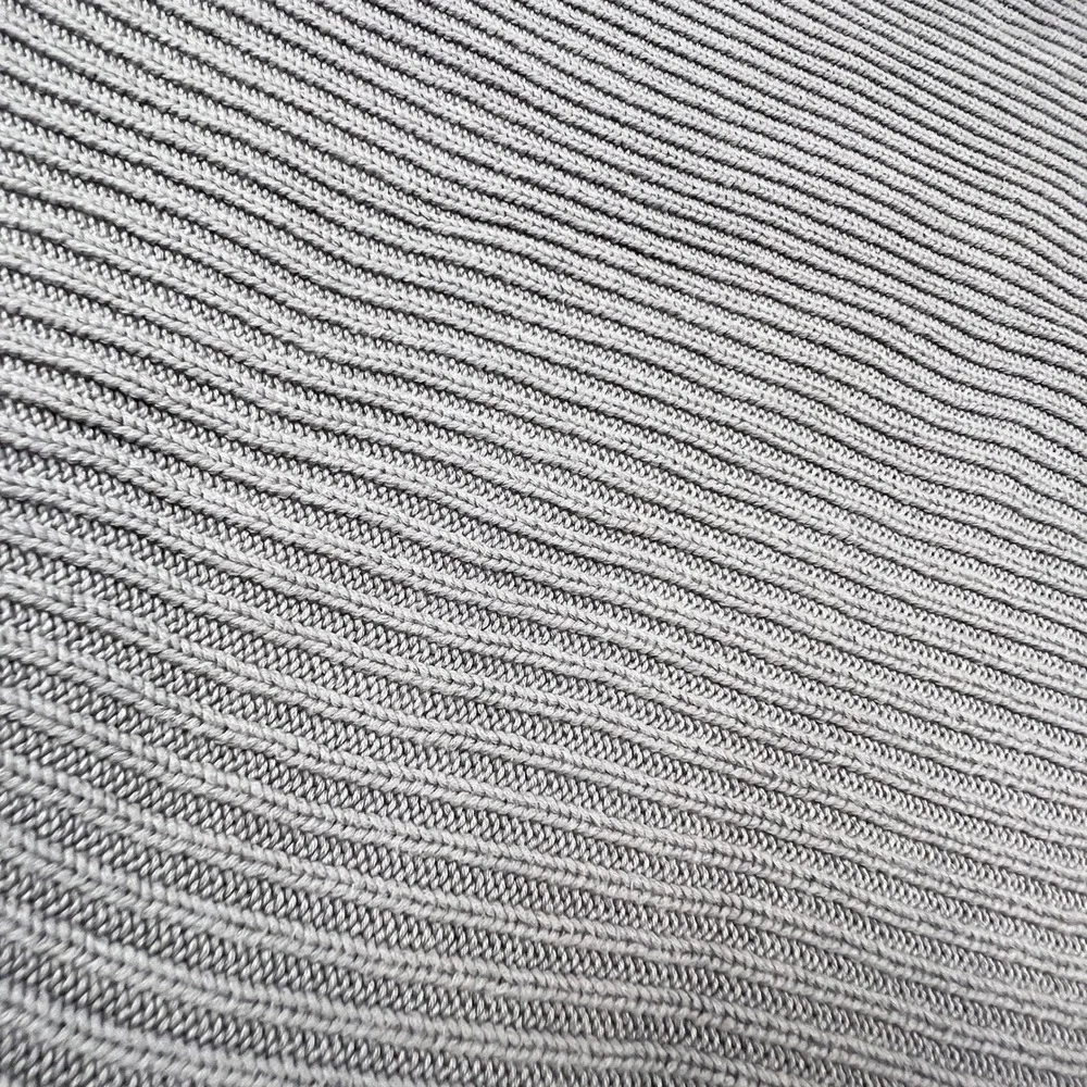 Monica + Andy Knit Blanket Grey Organic Cotton Ribbed Soft Nursery Boho